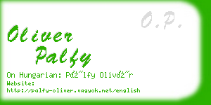 oliver palfy business card